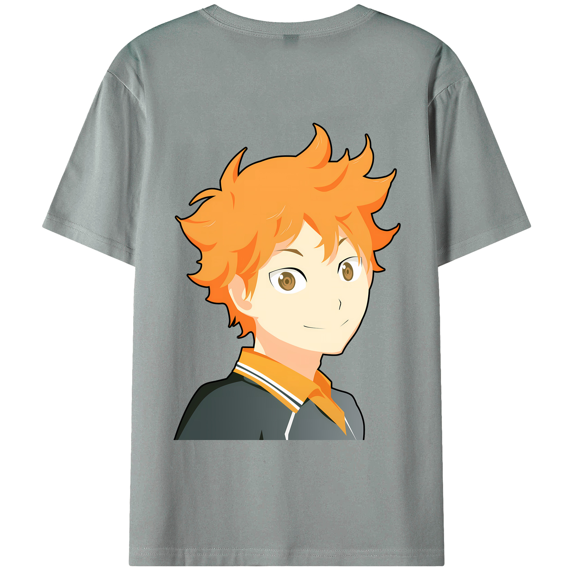 （画像用） ハイキュー!! Haikyu!! 綿100％ メンズ半袖Tシャツ（バックプリント） 通気性
